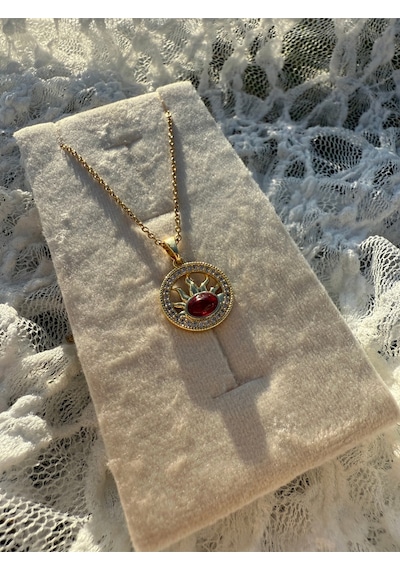 Sun Flame Ruby Pendant Çok Renkli