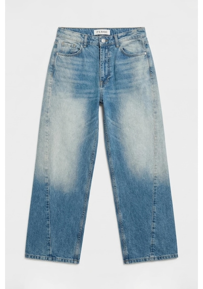 it's basic Kadın T.kot Rengi 4s6-32 Mid Rise Baggy Barrel Komfort Kumaş Denim Jean