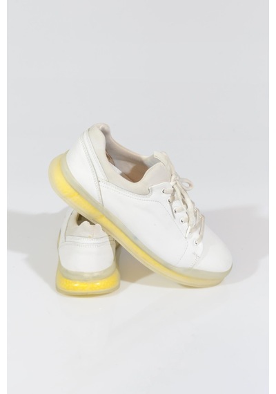 Dgn 17374-ss Erkek Bağcıklı Casual Sneaker Ayakkabı Beyaz Benfica