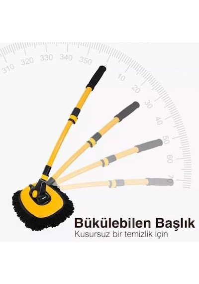 Polhammobile Polham Teleskopik Saplı Ayarlanabilir Kuru Islak Araç Yıkama Fırçası Oto Yıkama Paspası Yumuşak Be Diğer