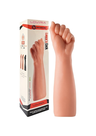 30 Cm Dev Kalın Realistik Yumruk Fist Tasarımlı Dildo Ten Rengi Çok Renkli