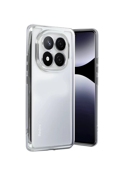 Xiaomi Redmi Note 14 Pro 5g Uyumlu Kılıf Lensli Silikon - Gümüş