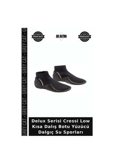 Delux Serisi Cressi Low Kısa Dalış Botu Yüzücü Dalgıç Su Sporları 3mm - S - 38/39
