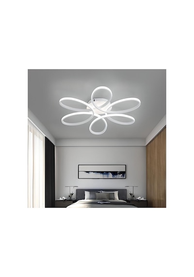 Papatya Model Led 50cm, Tavan Lambası, Modern Ayınlatma, Dekoratif Şık Avize Beyaz