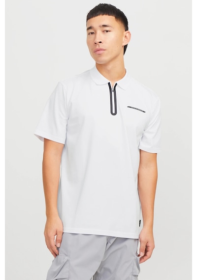 Jack & Jones Erkek Polo Yaka T Shirt 12273127 Beyaz-siyah Beyaz-siyah