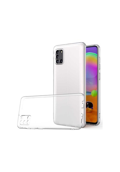 Samsung Galaxy Uyumlu A31 Kılıf Kamera Korumalı Süper Silikon Şeffaf Kapak