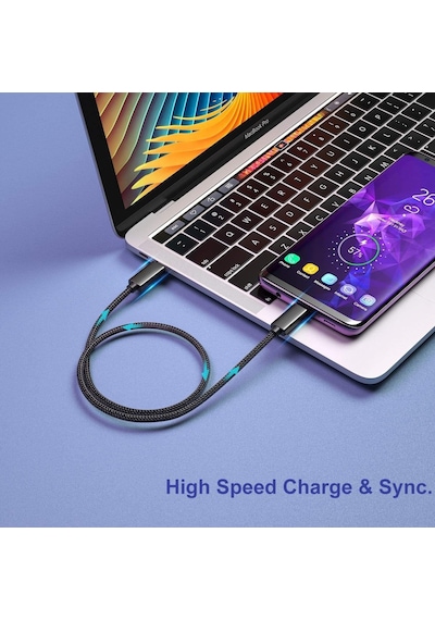 Usb 3.1 Type-c 3a Hızlı Şarj Ve Data Kablosu - Dayanıklı Tasarım, 5 Gbps Veri Aktarımı Standart