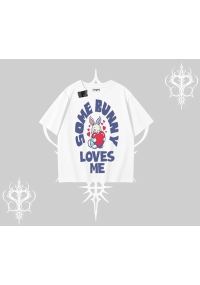 Startmore Startmore Oversize Tshirt Sevimli Tavşan Some Bunny Loves Me Baskılı Beyaz Startmore Startmore Oversize Tshirt Sevimli Tavşan Some Bunny Loves Me Baskılı Beyaz