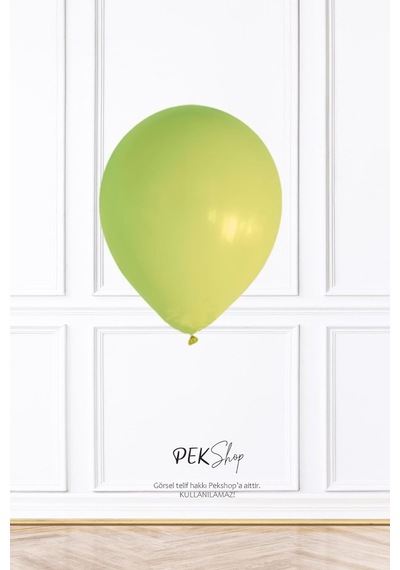 Limon Yeşili Renk Balon 10 Adet - 12 İnc 30 Cm Parti Balonu Sku: Zeusstk0647cf50ef .