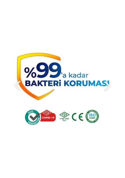 Evony Siyah Yumuşak Elastik Kulakli Cerrahi Maske 50'Li
