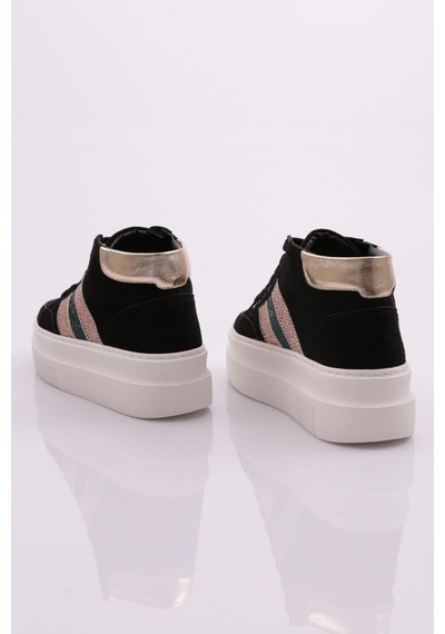 Dgn 1014 Kadin Kalin Taban Sneaker 1014-2007-R1680 Siyah