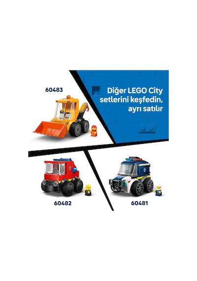 LEGO® City Araçlar – Video Oyunu Yarış Arabası 60484 - 5 Yaş ve Üzeri Çocuklar için Sürücü Minifigürlü Yarış Oyuncağı (64 Parça)
