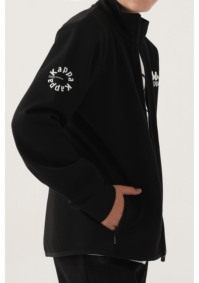Kappa Siyah Fermuarlı Polar Erkek Çocuk Sweatshirt