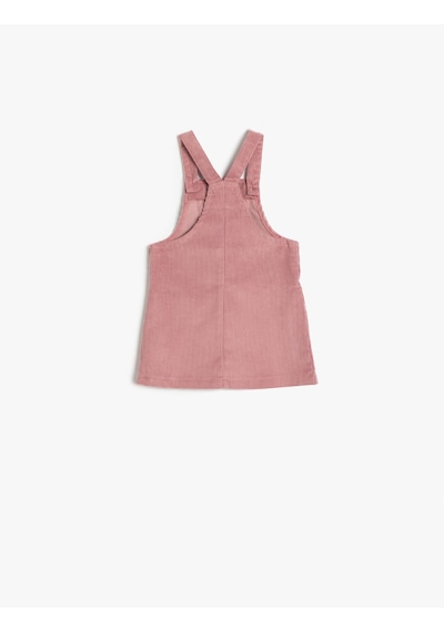 Koton Salopet Elbise Fitilli Kadife Cep Detaylı Pamuklu Lila 5wmg80014aw Lila