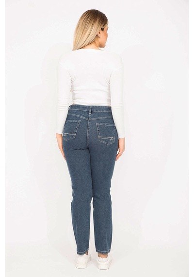 Şans Kadın Lacivert 5 Cepli Kot Pantolon 65n35271-lacivert Lacivert