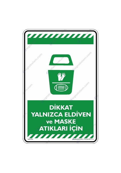 Dikkat Yalnizca Eldiven Ve Maske Atıkları Için