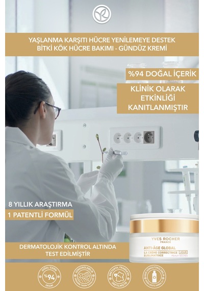Yves Rocher Gündüz Kremi-kuru Cilt-e Vitamini-yaşlanma Karşıtı Bitki Kök Hücre Bakım /anti Age Global 50 Ml