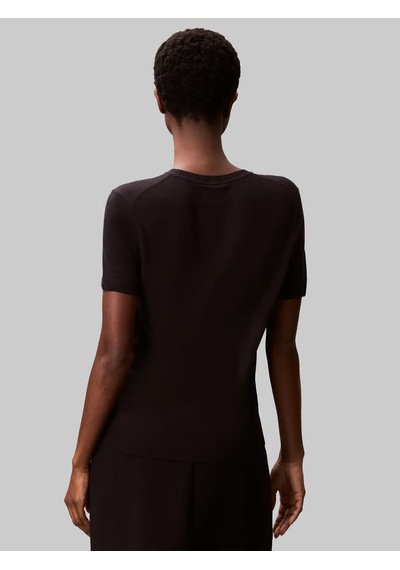 Calvin Klein Fine Gauge Viscose S, Ub1 Siyah Kadın Triko