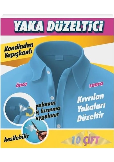 Yaka Düzleştirici Düzeltici Yapışkanlı Balin Kıvrılan Yakaları Düzeltir 20adet