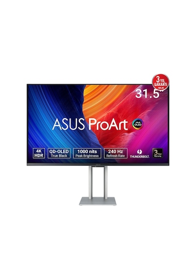 Asus Proart Pa32ucdm 31.5 Oled 3840x2160 0.1ms 240hz 250cd Hoparlör Vesa 3yıl