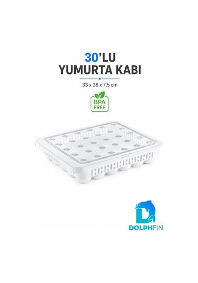 30 Lu Kapaklı Yumurta Saklama Kabı Buzdolabı Yumurtalık Organizeri Bpa İçermez Beyaz
