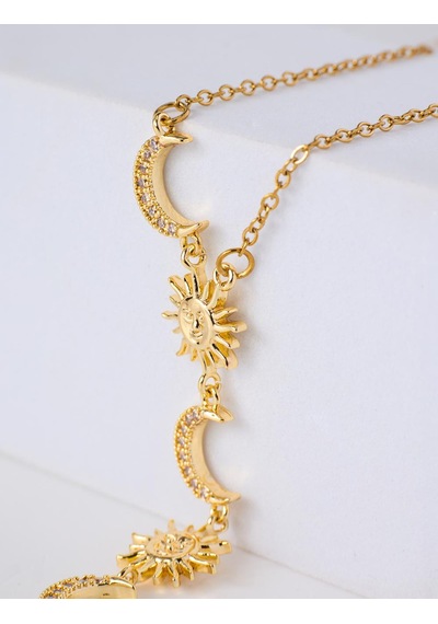 Jimmy Key Jimmy Key Altın Rengi Güneş Ve Ay Model Y Kolye 6sw428829150