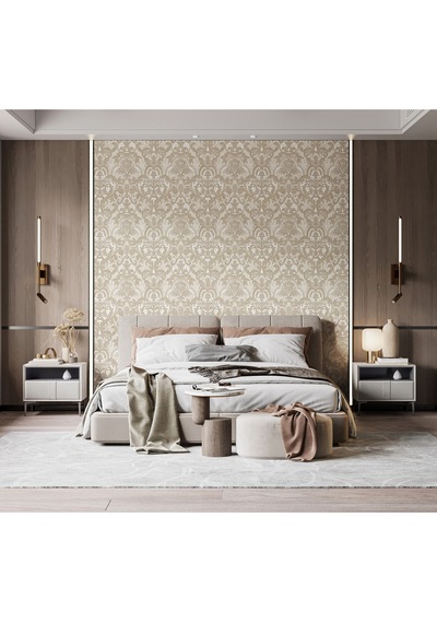 Ephes 1002-5 Damask Büyük, Simli Duvar Kağıdı 10m²