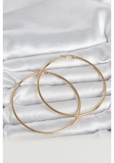 Mey İthalat 316l Çelik Gold Renk 70 Mm Kadın Halka Küpe Çok Renkli