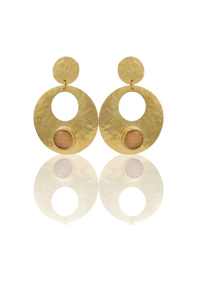 Kadir Jewellery 22 Ayar Altın Kaplama Vintage Küpe -el İşçiliği Ve Hipoalerjenik Küpe Turuncu 32934331
