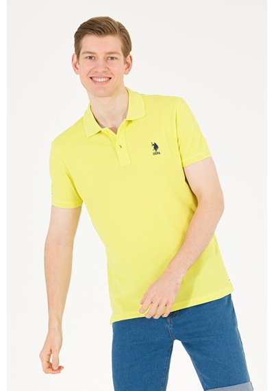 U.S. Polo Assn. Erkek Saks Basic Polo Yaka Tişört 50263238-vr045 Yeşil