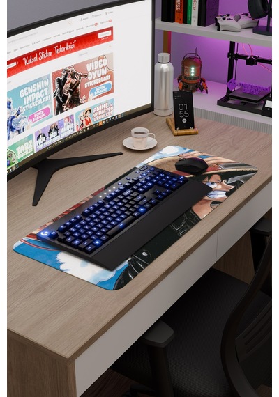 One Piece Kaymaz Dikişli Kauçuk Oyuncu Mousepad V3 - 70x30 Xl Gaming Mouse Pad Fare Altlığı