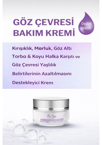 Göz Altı Torba, Morluk & Koyu Halka Karşıtı Yoğun Nemlendirici Göz Çevresi Besleyici Bakım Kremi