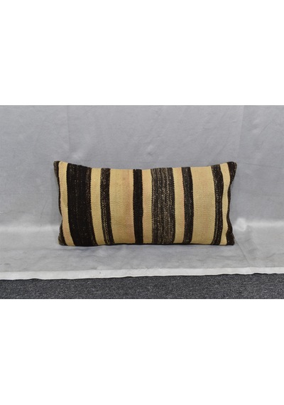 Zehra Abla Halı Yeni El Dokuma Dekoratif Lumbar Kilim Kırlent Yastık Kılıfı 6869 Çok Renkli
