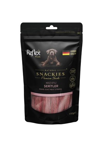 Tr Plus Snackies Natural Keçi Etli Şeritler Premium Köpek Ödül Maması 170 G