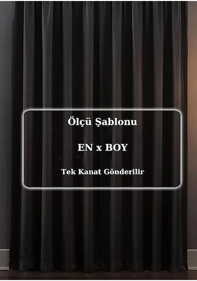 Özenev Blackout Işık Geçirmez Fon Perde Füme Pilesiz Ekstraforlu Karartma Güneşlik 100x270 Diğer