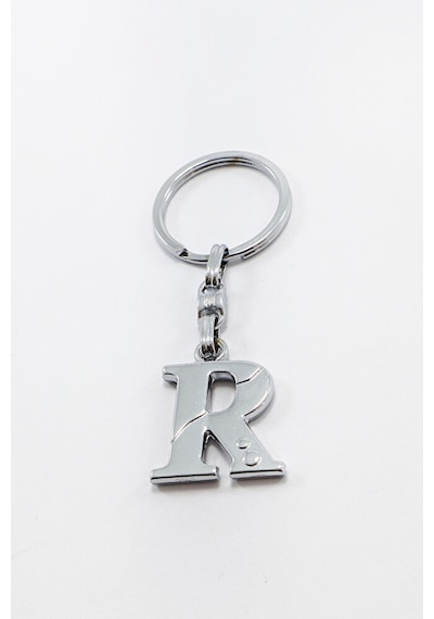Gümüş Renkli Metal R Harfi Anahtarlık / Harfli Çanta Süsü