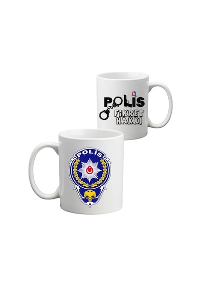 Polis Kupa Bardak Isme Özel