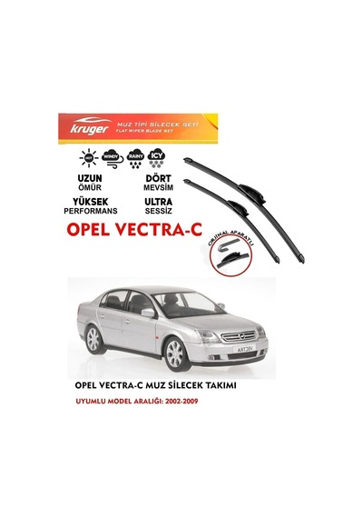 Opel Vectra C Cam Muz Muz Silecek Takımı 1.6 1.8 Motor Araca Özel Aparat