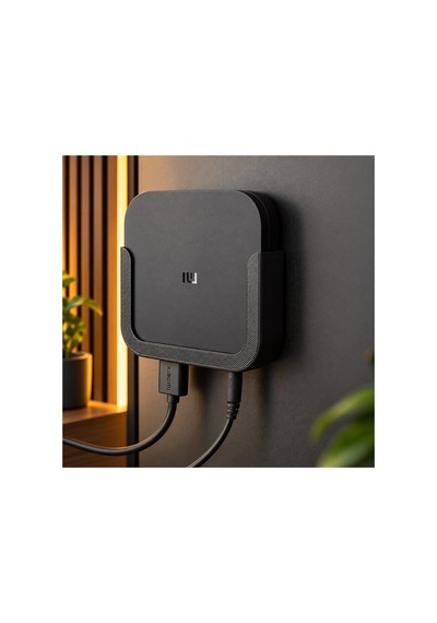 Mi Tv Box S Uyumlu Duvar Askı Aparatı Vidalı Tv Box Tutucu Stand Siyah