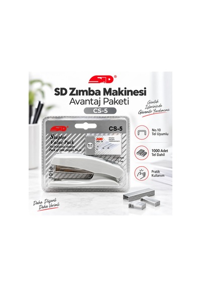 Sd Cs-5 Zımba Makinesi + No:10 Zımba Teli Seti