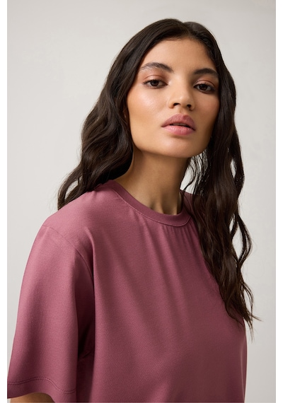 Los Ojos X Melodi Bordo Oversize Geniş Kalıp Tişört Boyfriend T-shirt Bordo