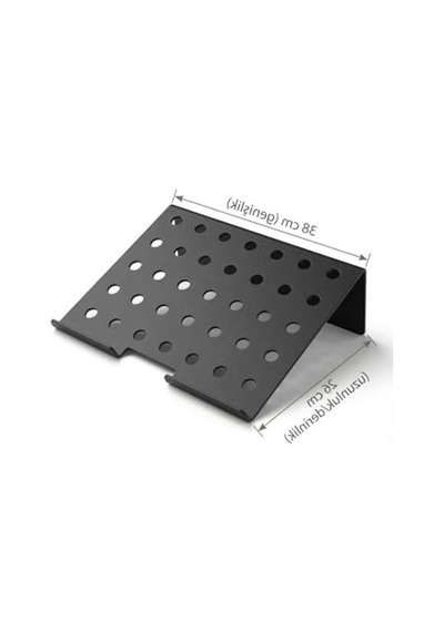 Ergonomik Soğutmalı Laptop Standı, Metal Tasarım, Siyah Renk 1