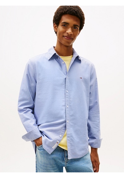 Tommy Hilfiger Tjm Normal Kesim Oxford Erkek Mavi Gömlek Dm0dm22836c5x Mavi