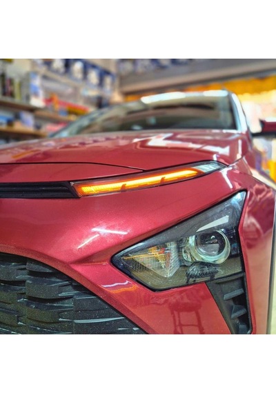 Hyundai Bayon Gündüz Farı Sticker Seti Kırmızı 2021-2024