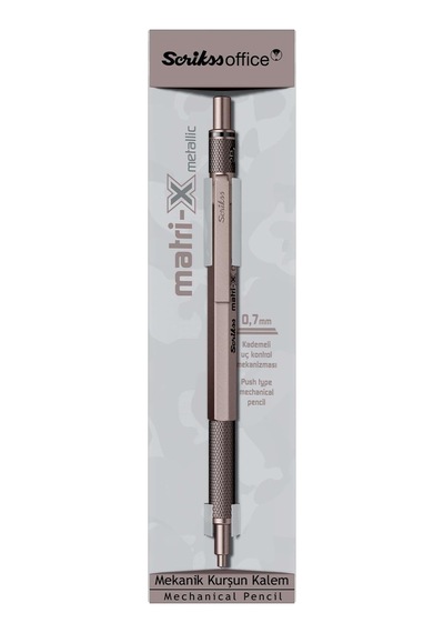 Scrikss Office Matri-x Versatil 0.7 Mm Metalik Gri Şeffaf Amb.