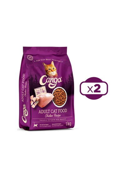 Cango Tavuklu Yetişkin Kedi Maması 2 x 1 KG