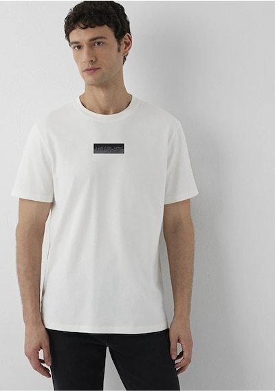 Mavi M0613539-70057 Mavi Black Baskılı T-shirt Erkek Tişort Beyaz