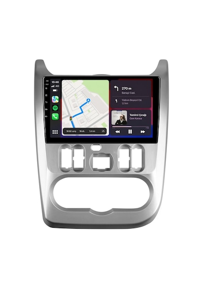 Dacia Logan 2009-2013 Android Multimedya Carplay Android Auto Navigasyon Kameralı 4gb Ram 64gb 9"