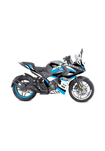 Bajaj Rs200 Rr Model Tasarım Motosiklet Sticker Etiket Modeli Turkuaz - Siyah