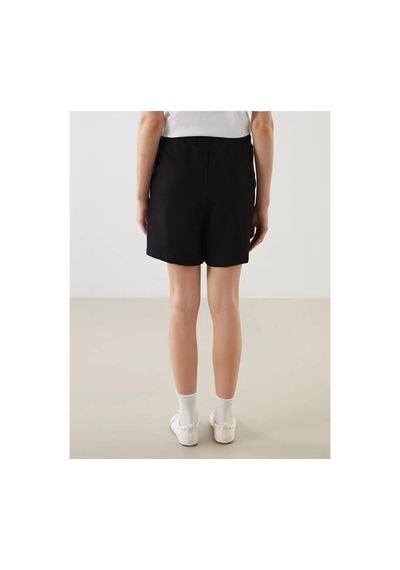 LC Waikiki Xsıde Siyah Beli Lastikli Kadın Şort New Black